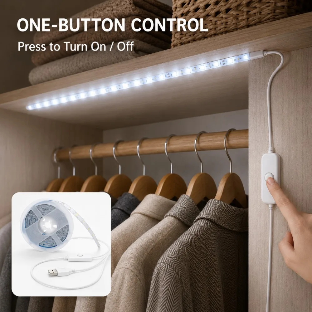 LED Strip Lights USB Button Co - đánh giá và giá Led Strip Lights