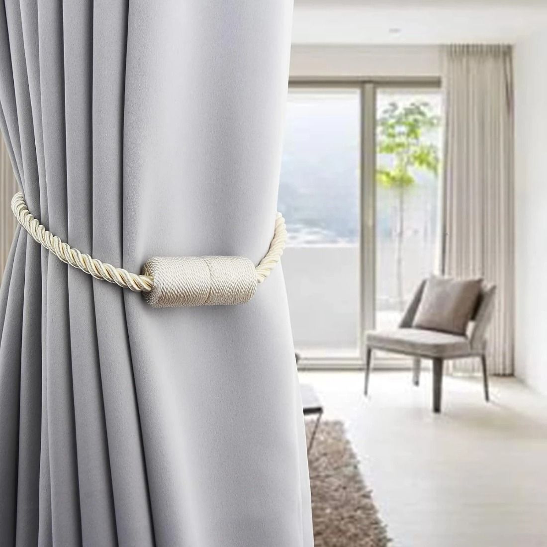 2Pcs Strong Magnetic Curtain T - đánh giá và giá Curtain Rods