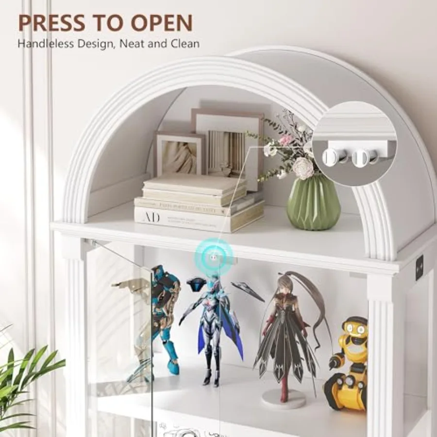 Curio Cabinet with Glass Doors - đánh giá và giá Cabinet Hinges