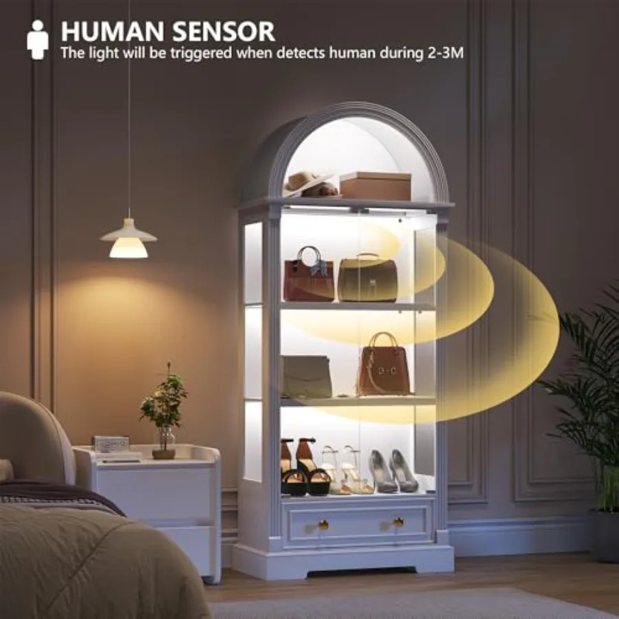 Curio Cabinet with Glass Doors - đánh giá và giá Cabinet Hinges