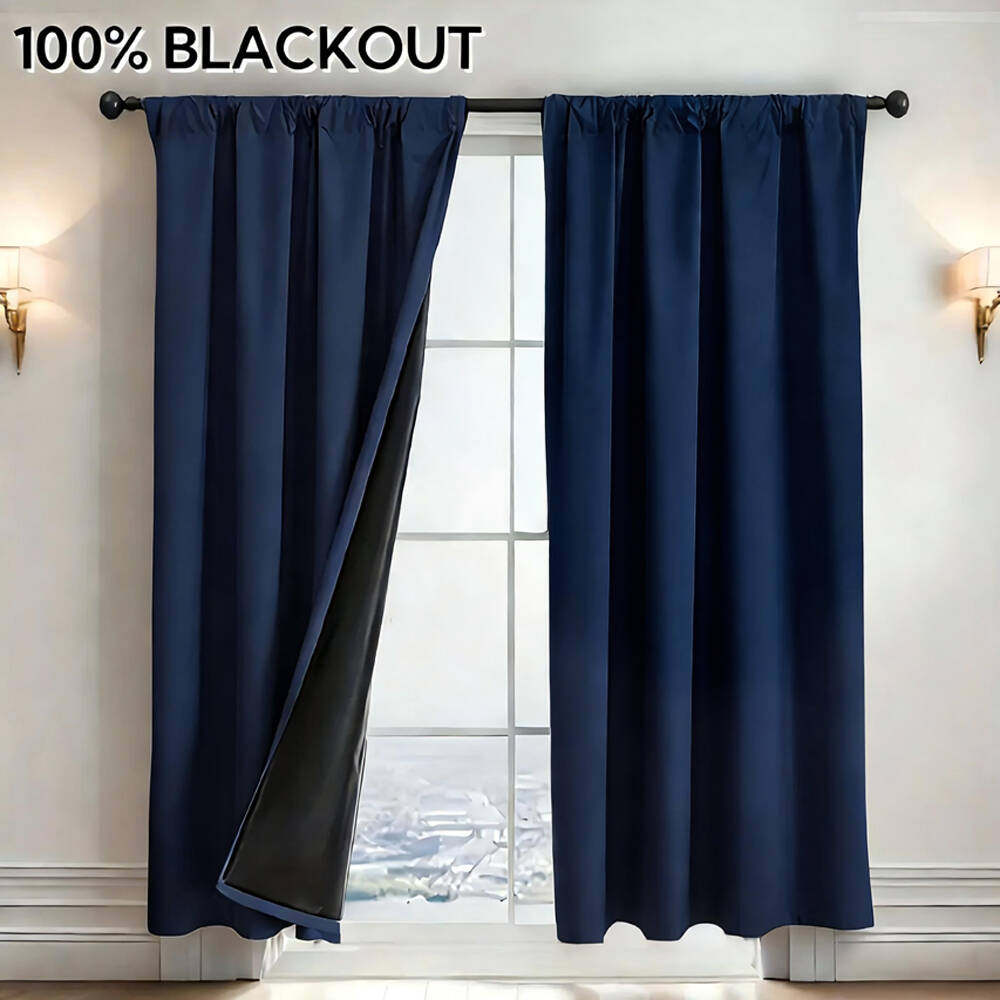 1pc 100% Blackout Curtain with - đánh giá và giá Curtain Rods