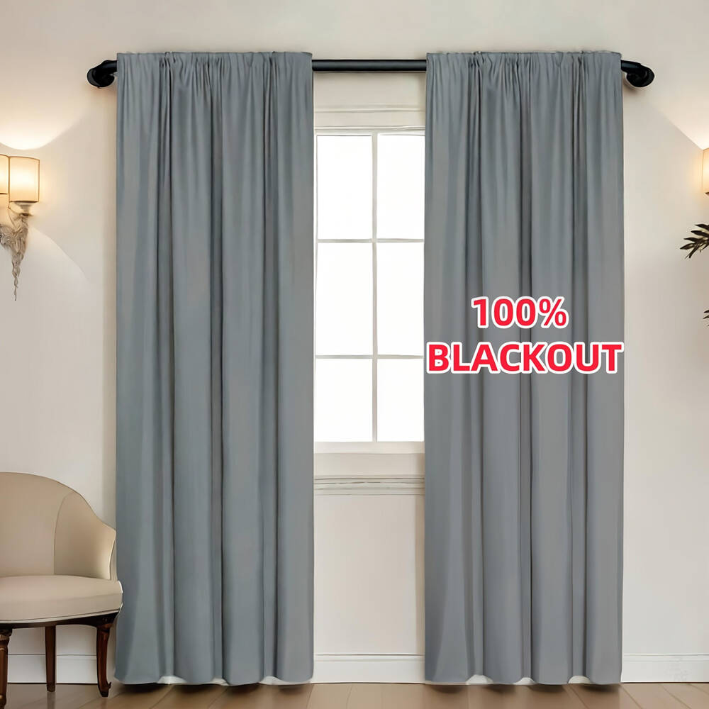 1pc 100% Blackout Curtain with - đánh giá và giá Curtain Rods