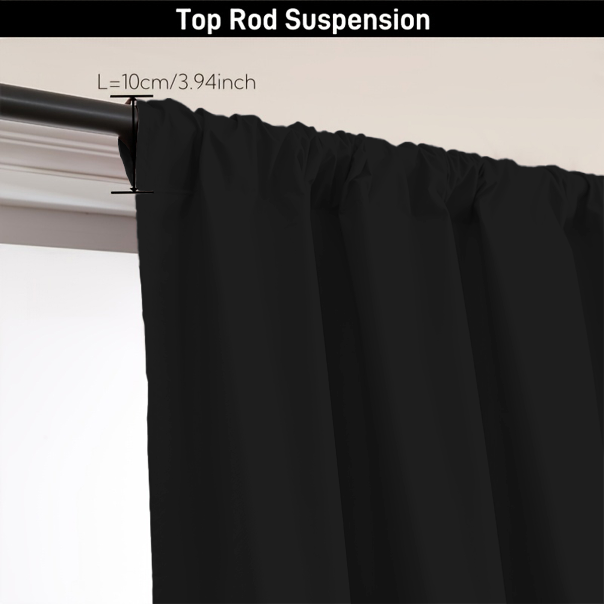 1 Piece of Simple Solid Color  - đánh giá và giá Curtain Rods