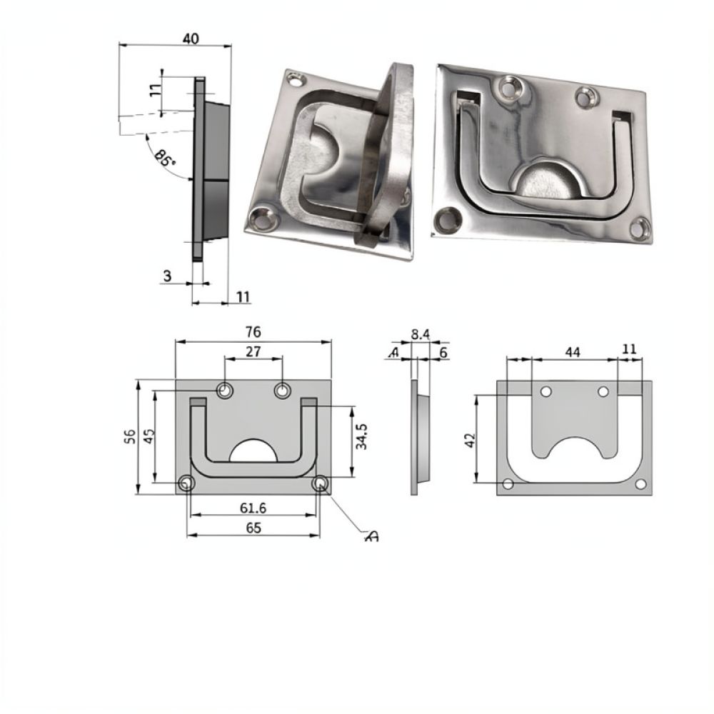 Stainless Steel 316 Flush Pull - đánh giá và giá Door Handle